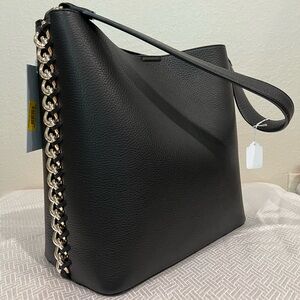 ANTONIO MELANI Black Chain Detail Shoulder Bag